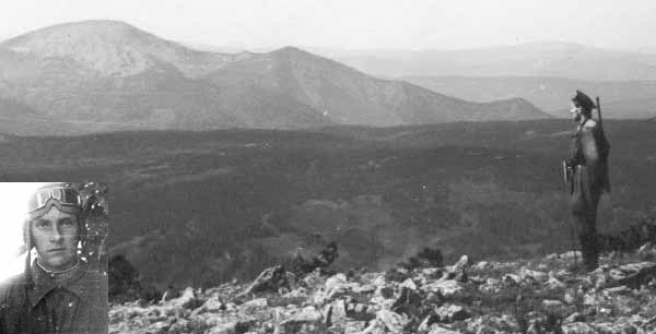 Кузнецкий Ала-Тау. 1956 г. Снимок с высоты 1525 м. Видны Мургинские гольцы